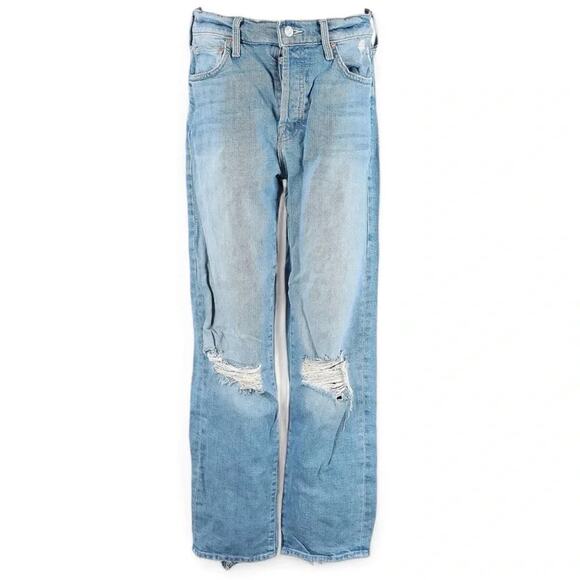 Mother Distressed Denim Jeans The Scrapper Ankle in Bless You Again Size 26 - Picture 4 of 9